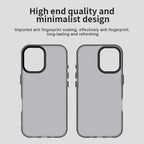 iPhone 16 Plus Case PC+TPU+PET Matte Anti-drop Phone Back Cover - Black