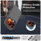 Xiaomi 17 Pro Case PC + TPU + PET Matte Anti-Drop Phone Back Cover - Black