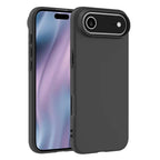 For iPhone Air Case Soft Matte Back TPU Black Phone Cover, Large Cutout