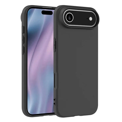 Til iPhone Air Cover blød mat bagside TPU sort telefoncover, stor udskæring