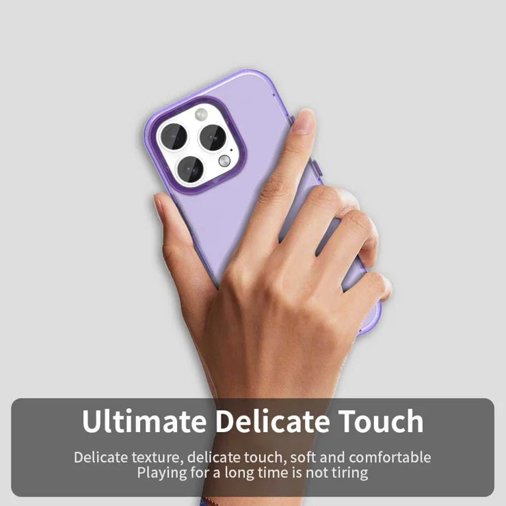 iPhone 16 Pro Max -kotelo PC+TPU+PET Mattapintainen Putoamissuoja Takakuori - Violetti