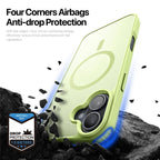 DUX DUCIS Yind Series For iPhone 16 Matte Case Compatible with MagSafe PC+TPU Phone Cover - Green
