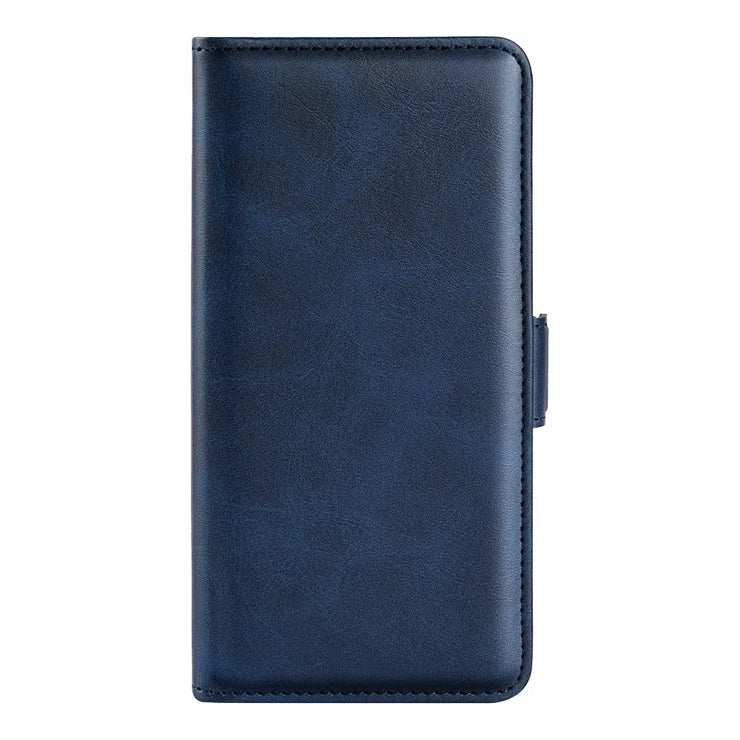 For iPhone 17 Pro Case Calf Texture Leather Wallet Phone Cover - Blue