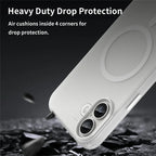 iPhone 16 Plus Case Compatible with MagSafe TPU + PC Slim Matte Translucent Phone Cover - White