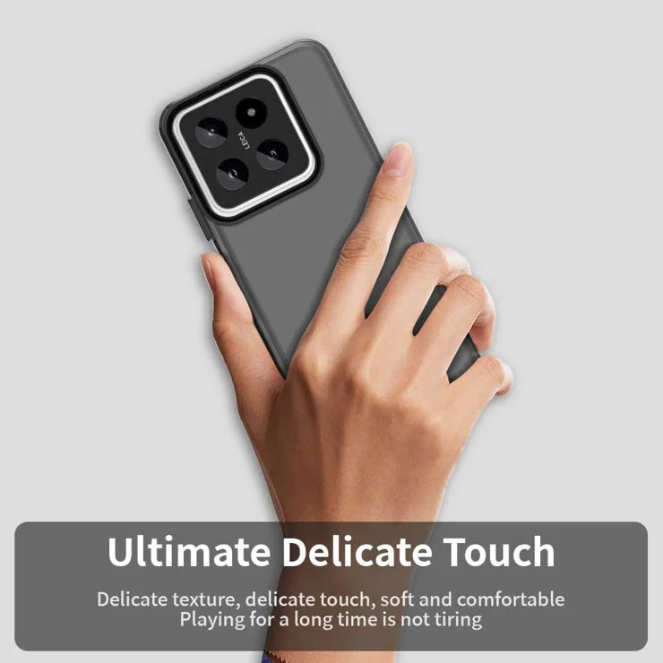 Xiaomi 14 Case PC+TPU+PET Matte Anti-Drop Phone Back Cover - Black