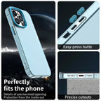 iPhone 13 Pro Max Case PC+TPU+PET Matte Anti-Drop Phone Back Cover - Blue