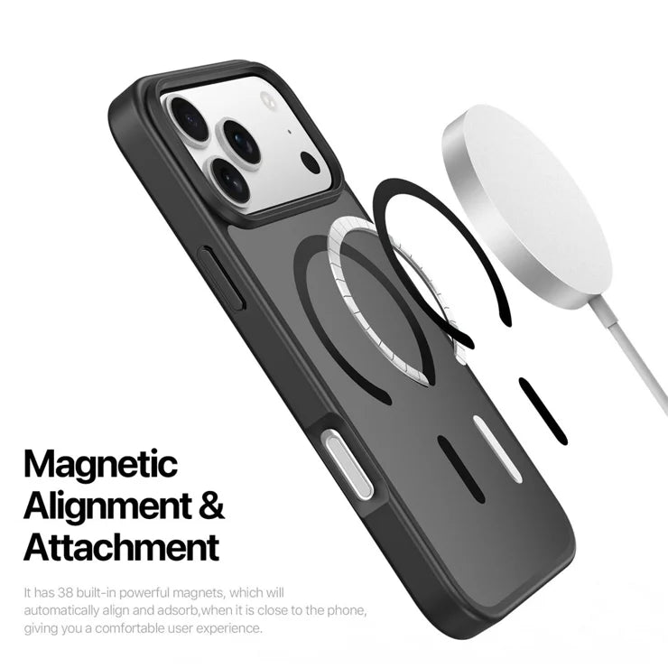DUX DUCIS Yind Series Til iPhone 17 Pro Etui TPU + PC Mat Telefoncover Kompatibel med MagSafe - Sort