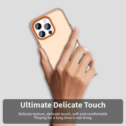 iPhone 13 Pro Case PC+TPU+PET Matte Anti-Drop Phone Back Cover - Orange