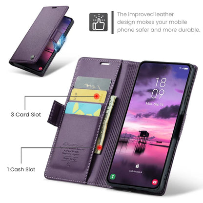 CASEME For Samsung Galaxy S26+ Case  023 Series RFID Blocking Glossy Stand Phone Cover - Purple