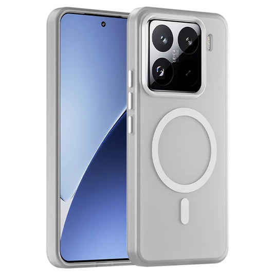 Xiaomi 15 Pro Magnetisk Cover TPU + PC Slank Mat Gennemsigtig Telefoncover - Hvid