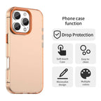 iPhone 16 Pro Max Case PC+TPU+PET Matte Anti-Drop Phone Back Cover - Orange