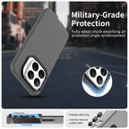 Xiaomi 15T Pro Case PC + TPU + PET Matte Anti-Drop Phone Back Cover - Black