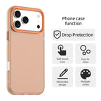 iPhone 17 Pro Max Case PC + TPU + PET Matte Anti-Drop Phone Back Cover - Orange