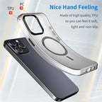 iPhone 15 Pro Max Translucent Case Magnetic Phone Cover Compatible with MagSafe - Black