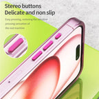 iPhone 15 Pro Case Translucent Matte Back Slim Phone Cover - Pink