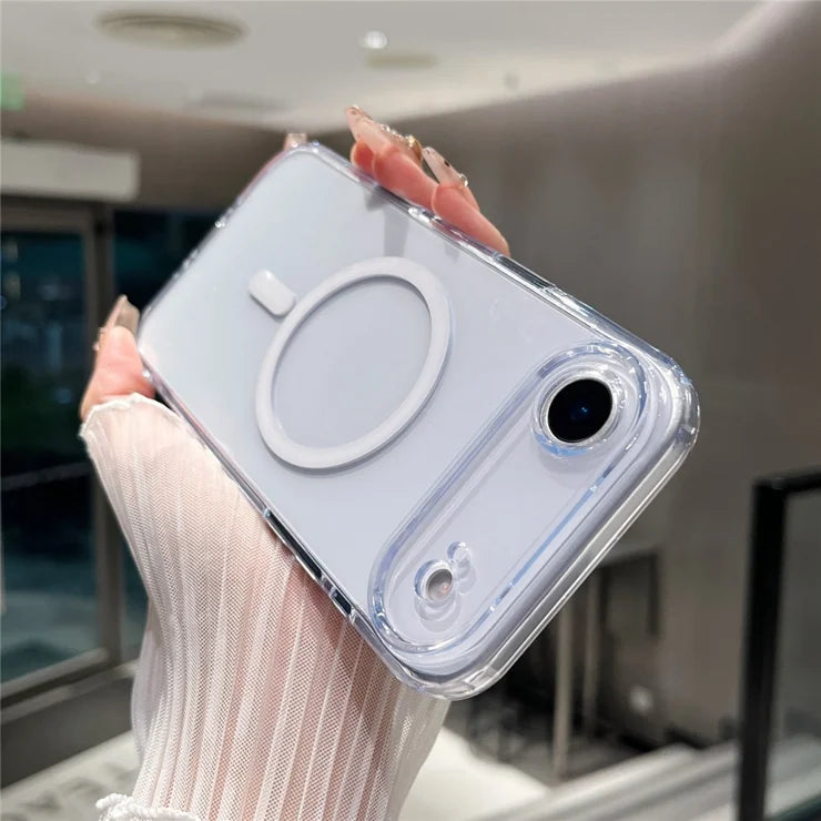 iPhone Air Magnetic Clear Case PC +TPU Hybrid Phone Cover Kompatibel med MagSafe