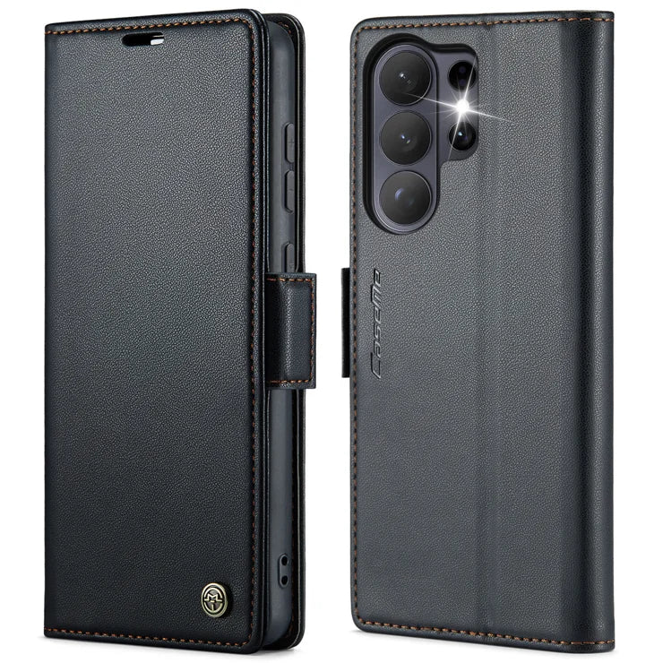 CASEME For Samsung Galaxy S26 Ultra Case  023 Series RFID Blocking Glossy Stand Phone Cover - Black