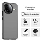 Xiaomi Poco F7 Ultra 5G / Redmi K80 Pro 5G Case PC+TPU+PET Matte Anti-Drop Phone Back Cover - Black
