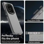 Xiaomi Redmi Note 14 Pro 5G / Poco X7 5G Case PC+TPU+PET Matte Anti-Drop Phone Back Cover - Black