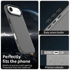 iPhone Air Case PC + TPU + PET Matte Anti-Drop Phone Back Cover - Black