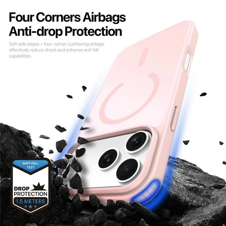 DUX DUCIS Yind Series For iPhone 17 Pro Max Case TPU + PC Matte Phone Cover Compatible with MagSafe - Light Pink