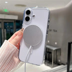 iPhone 17 Magnetic Clear Case PC + TPU Hybrid Phone Cover Compatible with MagSafe