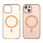 iPhone 14 Translucent Phone Case Matte Design Compatible with MagSafe Wireless Charging - Orange