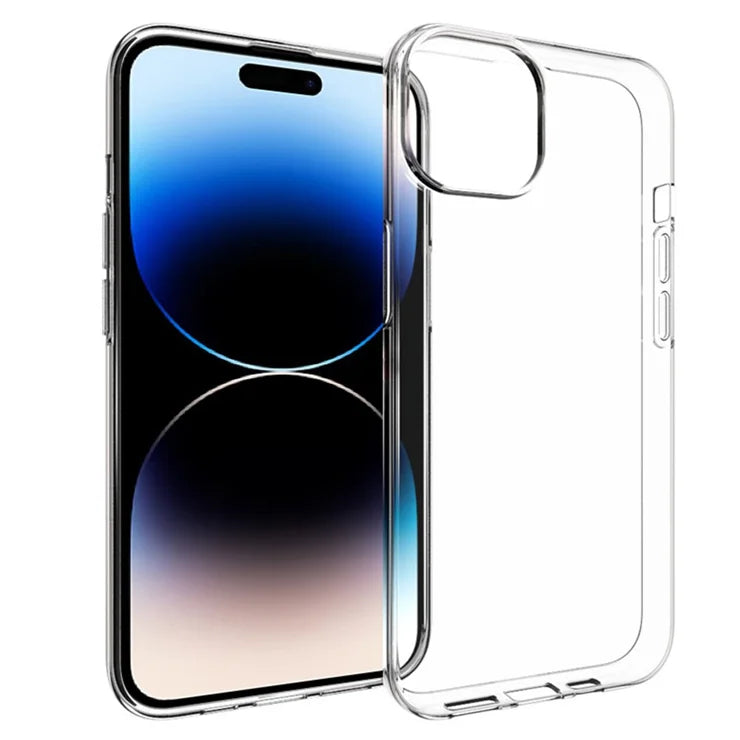 For iPhone 15 Glossy Waterproof TPU Cell Phone Case Shockproof Anti-Dust Mobile Phone Cover Shell