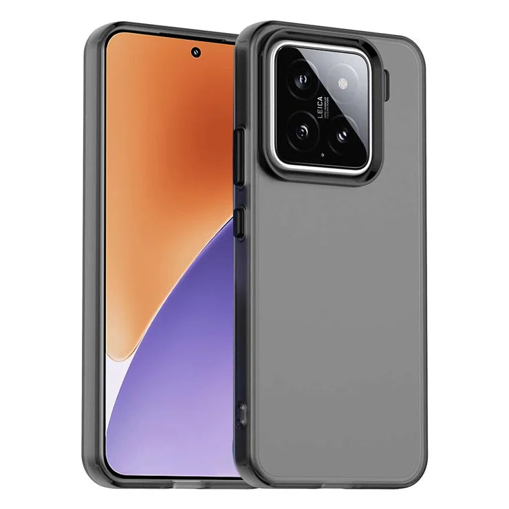 Xiaomi 15 Case PC+TPU+PET Matte Anti-Drop Phone Back Cover - Black