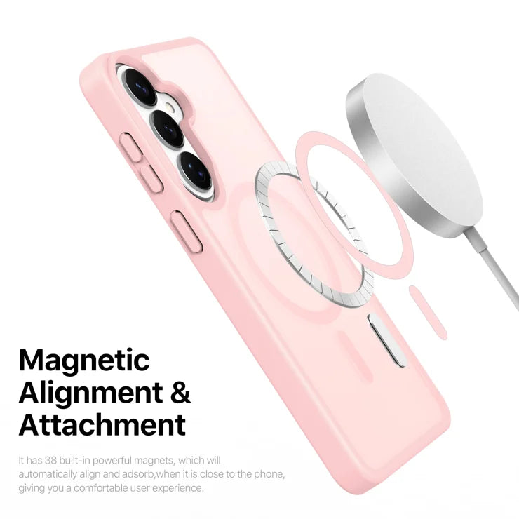 DUX DUCIS For Samsung Galaxy S26 Magnetic Case Yind Series PC+TPU Phone Cover - Light Pink