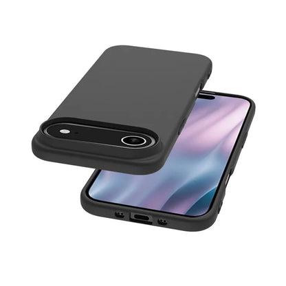 Til iPhone Air Cover blød mat bagside TPU sort telefoncover, stor udskæring