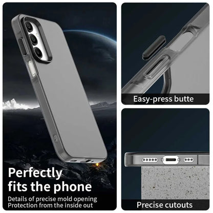 Samsung Galaxy A16 5G / A16 4G Etui PC+TPU+PET Mat Anti-Drop Telefon Bagcover - Sort