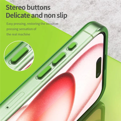 iPhone 15 Pro Max Translucent Case Magnetic Phone Cover Compatible with MagSafe - Fluorescent Green