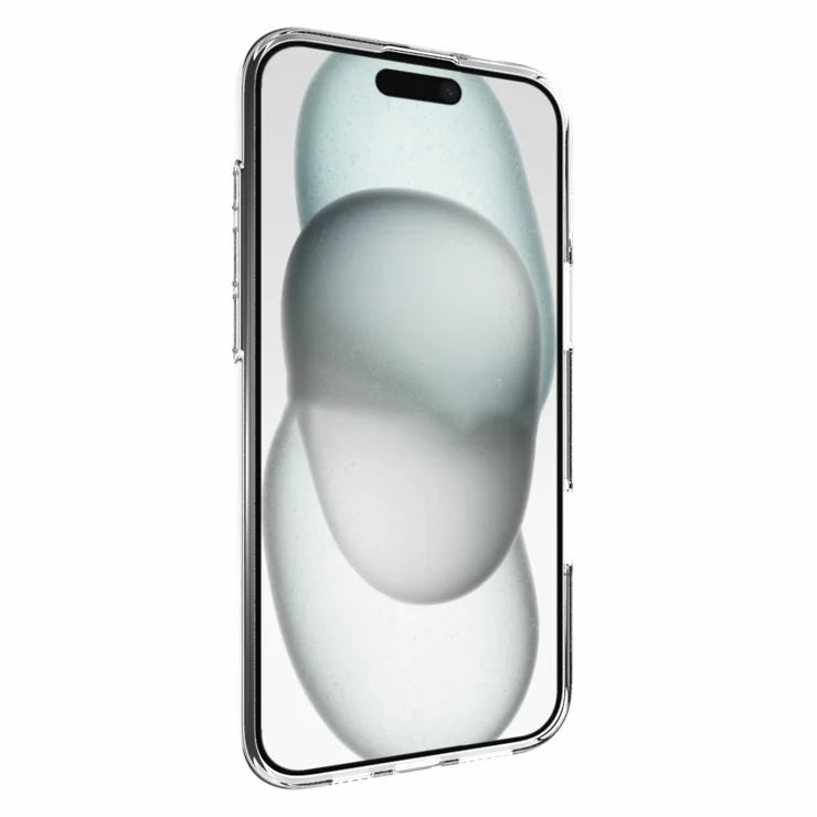 iPhone 16 Plus Phone Cover Non-Slip TPU Watermark-Free Glossy Clear Case