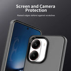 Xiaomi Poco X7 Pro 5G / Redmi Turbo 4 5G Case PC + TPU + PET Matte Anti-Drop Phone Back Cover - Black