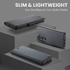 CASEME For Samsung Galaxy S26+ Case 023 Series RFID Blocking Glossy Stand Phone Cover - Black