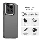 Xiaomi 14 Case PC+TPU+PET Matte Anti-Drop Phone Back Cover - Black