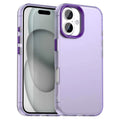 iPhone 16 Plus Case PC+TPU+PET Matte Anti-drop Phone Back Cover - Purple