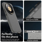 Honor 400 Pro 5G (Global) Case PC + TPU + PET Matte Anti-Drop Phone Back Cover - Black