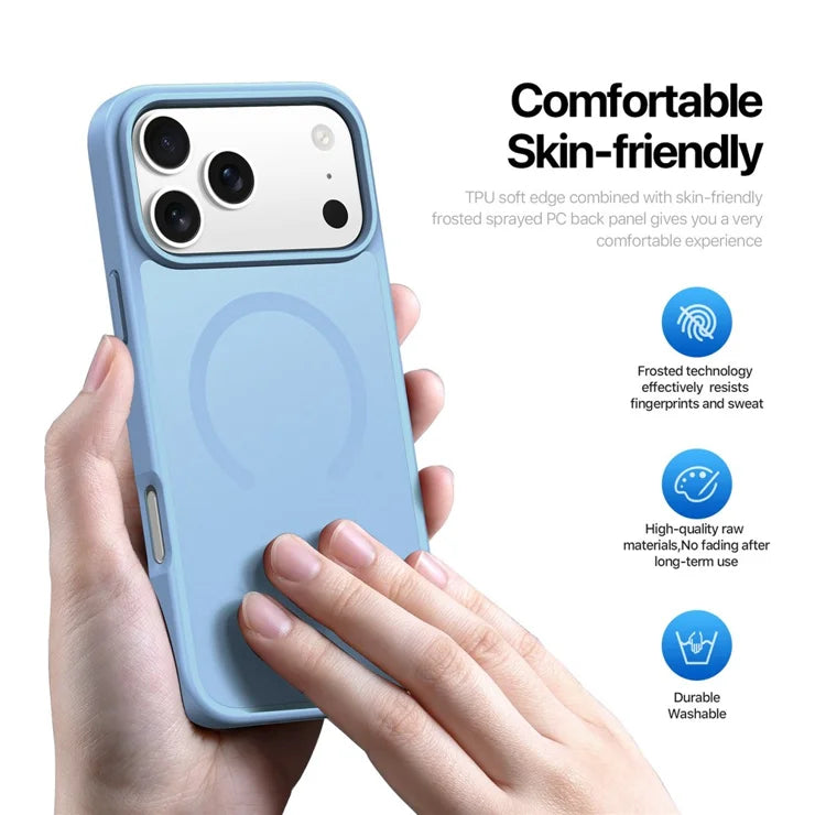 DUX DUCIS Yind Series iPhone 17 Pro -puhelinkuori TPU + PC Matta MagSafe-yhteensopiva - Baby Blue