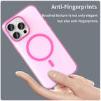 iPhone 15 Pro Case Translucent Matte Back Slim Phone Cover - Pink