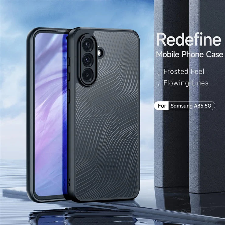 DUX DUCIS For Samsung Galaxy A56 5G / A36 5G Case Aimo Series TPU+PC Matte Drop-Proof Phone Cover (REACH Certification) - Black
