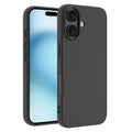 iPhone 17 Case Soft Matte Back TPU Black Phone Cover, Large Cutout