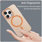 iPhone 14 Pro Translucent Matte Phone Case TPU + PC Anti-Scratch Cover - Orange