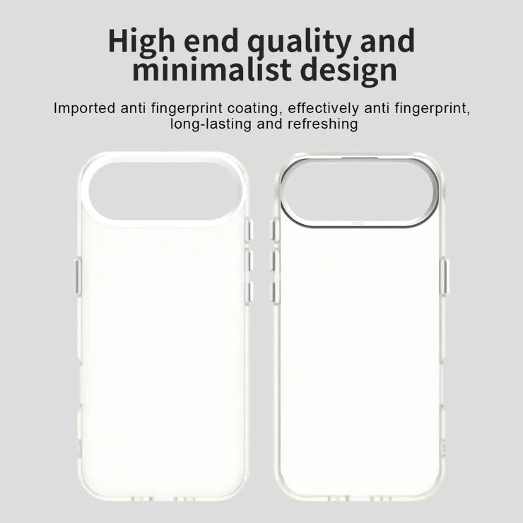 For iPhone Air Case PC + TPU + PET Matte Anti-Drop Phone Back Cover - White