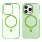 Magnetic Case for iPhone 14 Pro Max Compatible with MagSafe Translucent Matte Back Cover - Fluorescent Green