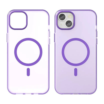 iPhone 15 Magnetic Case Matte Phone Cover Anti-Fingerprint Anti-Scratch - Dark Purple