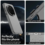 Honor Magic7 Pro 5G Case PC+TPU+PET Matte Anti-Drop Phone Back Cover - Black