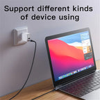 YESIDO CA181 1.2m USB C to USB C 60W Fast Charging Cable Aluminum Alloy Shell Data Cord