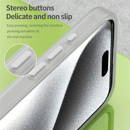 iPhone 16 Pro Max Case Compatible with MagSafe TPU + PC Slim Matte Translucent Phone Cover - White